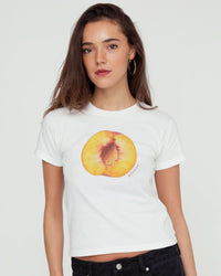 you're a peach! baby tee - In Print We Trust