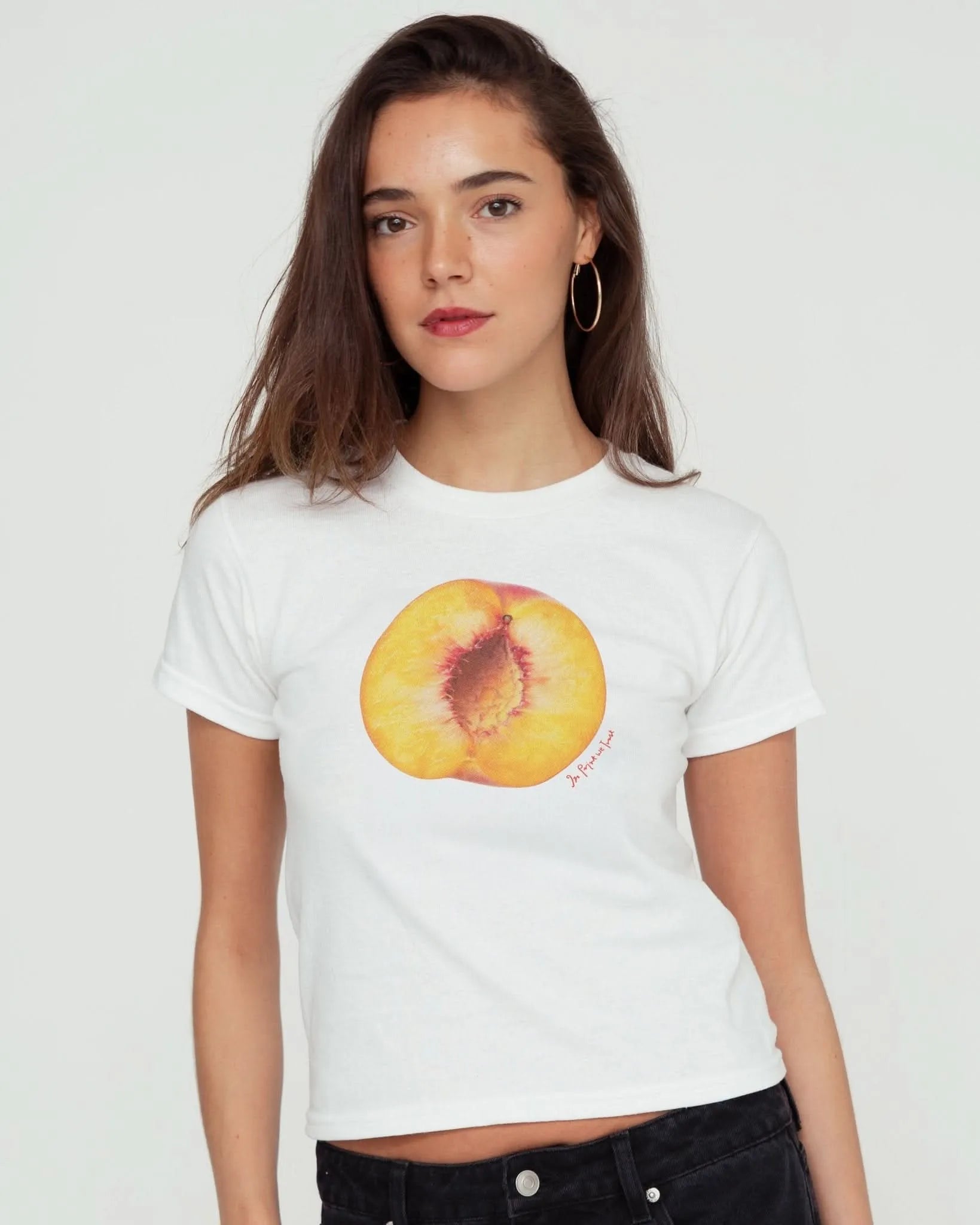 you're a peach! baby tee - In Print We Trust