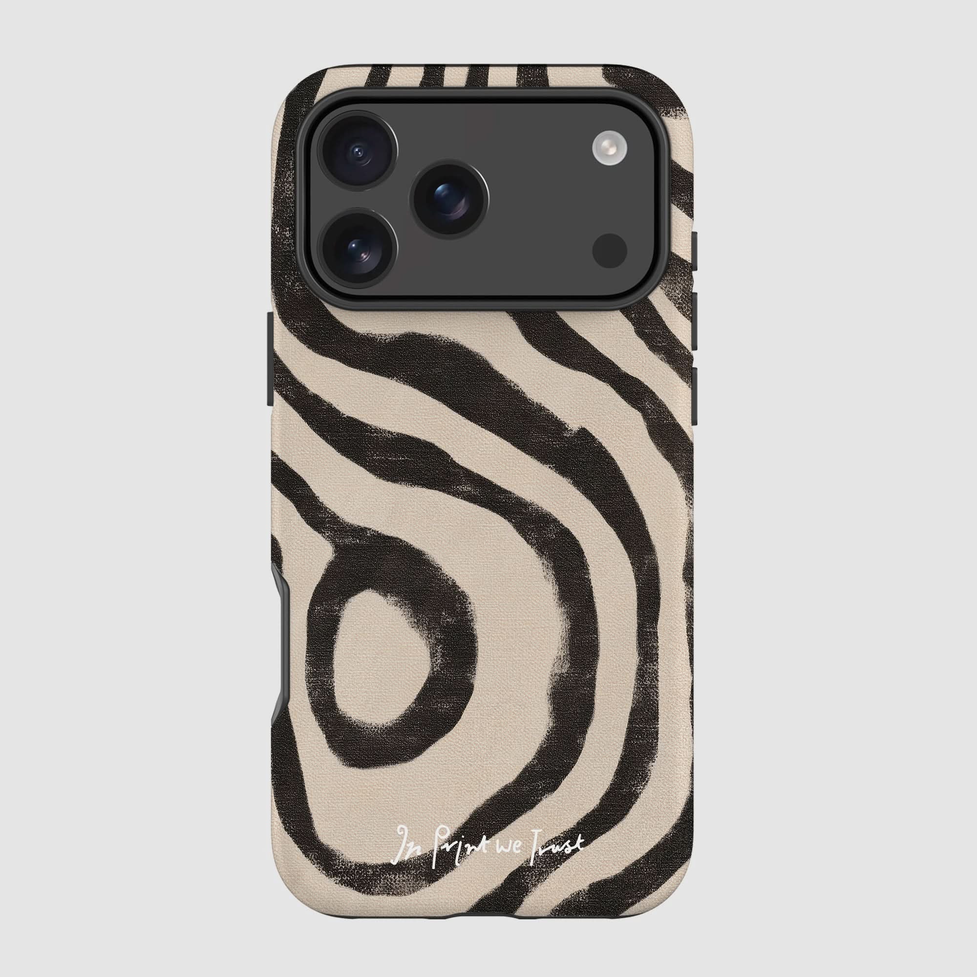 zebra tough iPhone case - In Print We Trust