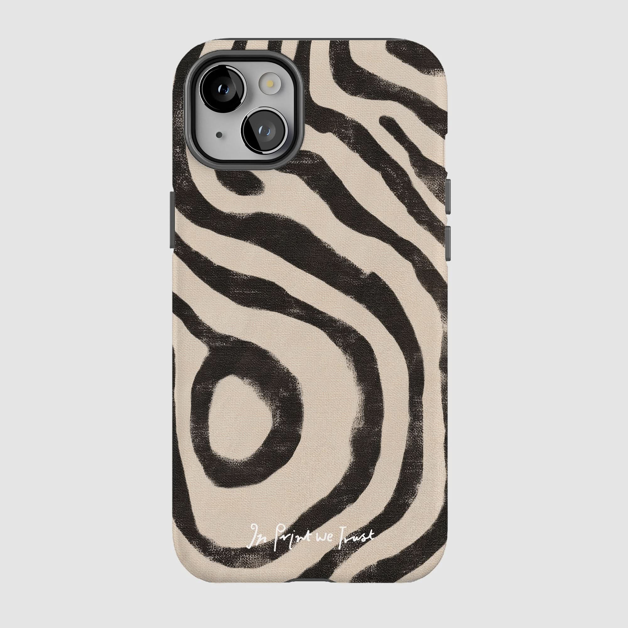 zebra tough iPhone case - In Print We Trust