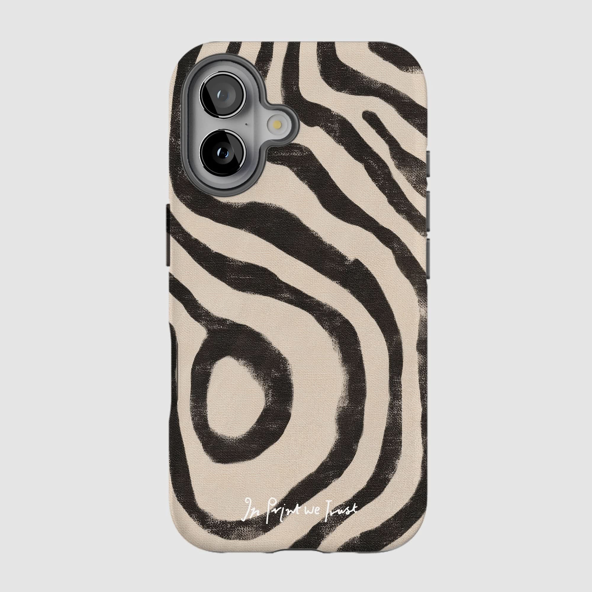 zebra tough iPhone case - In Print We Trust