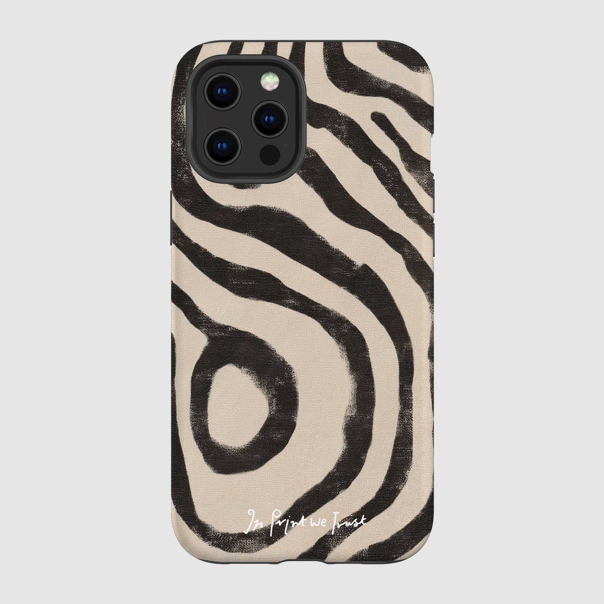 zebra tough iPhone case - In Print We Trust