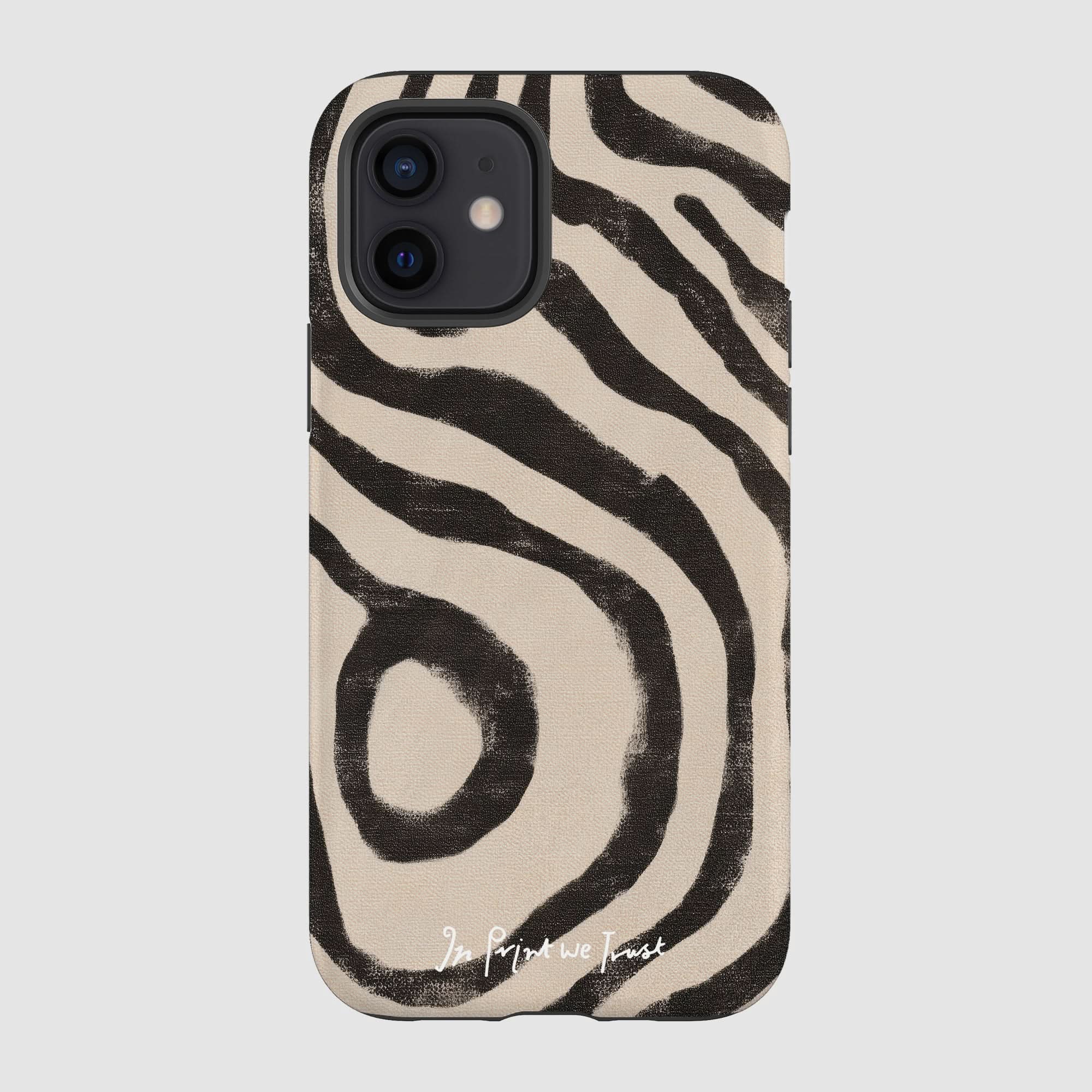 zebra tough iPhone case - In Print We Trust
