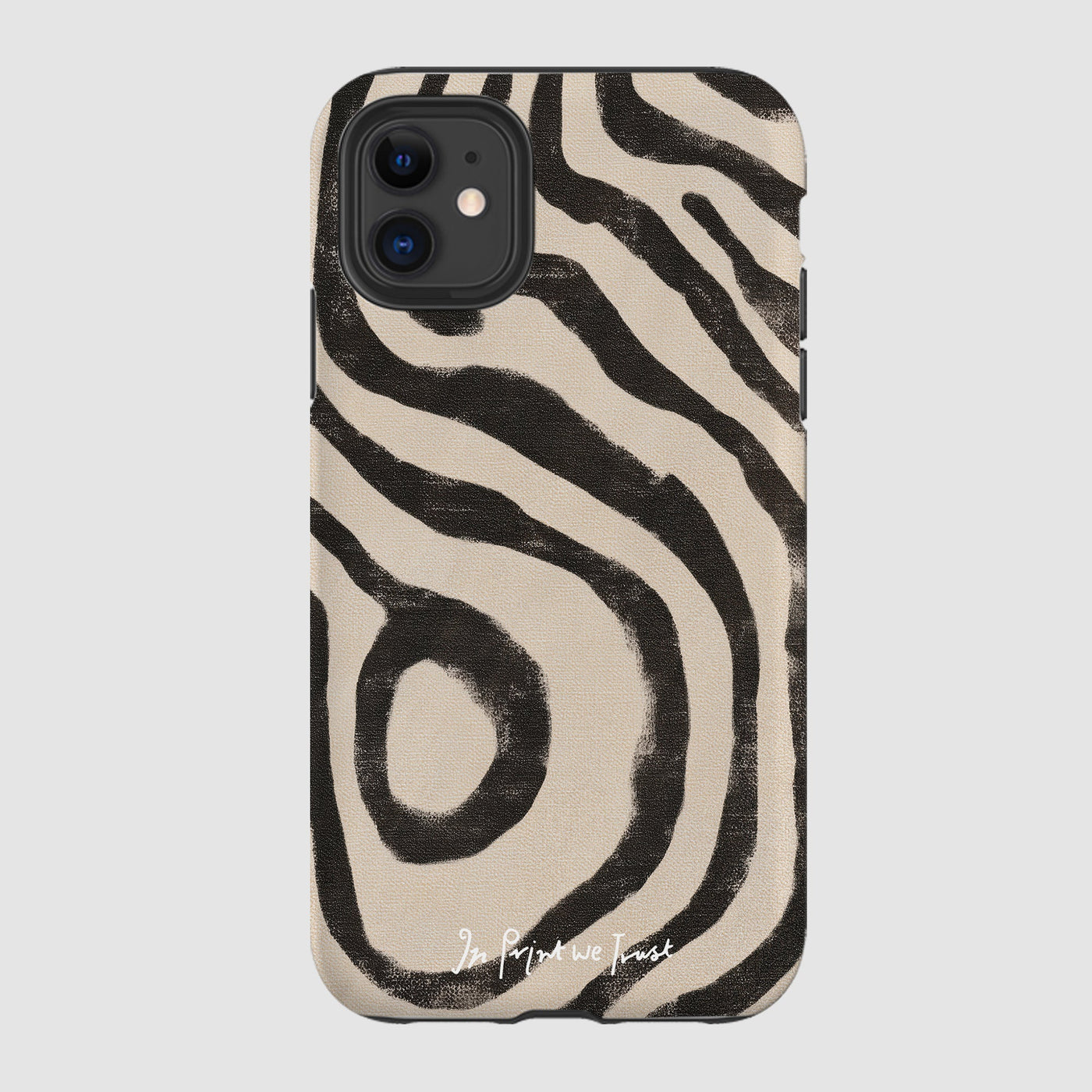 zebra tough iPhone case - In Print We Trust