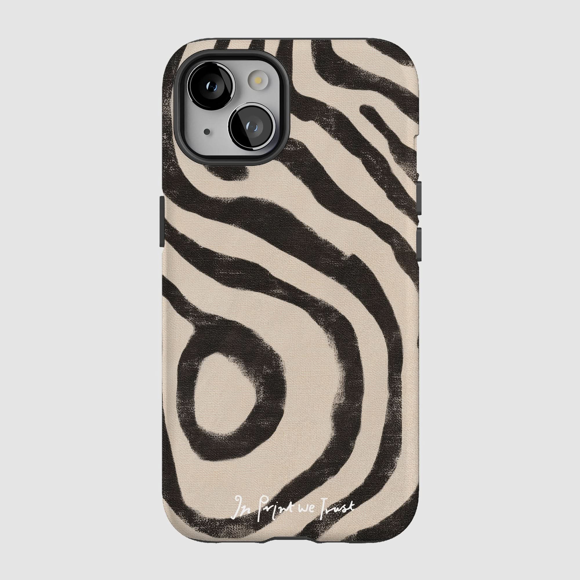 zebra tough iPhone case - In Print We Trust