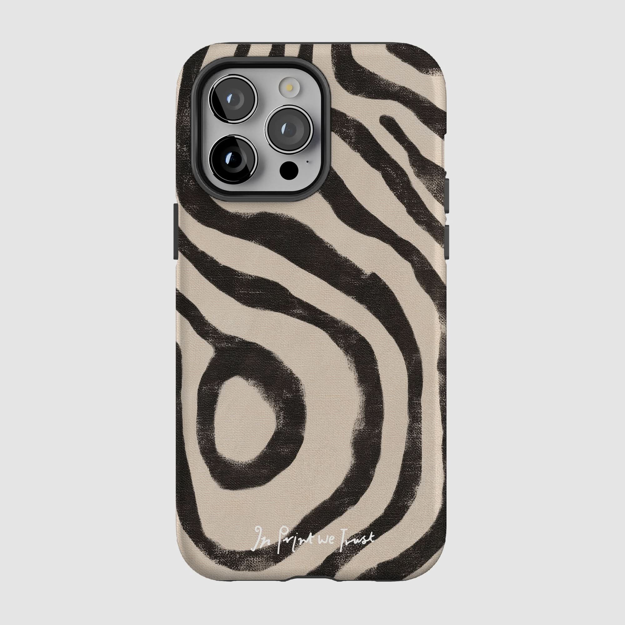 zebra tough iPhone case - In Print We Trust