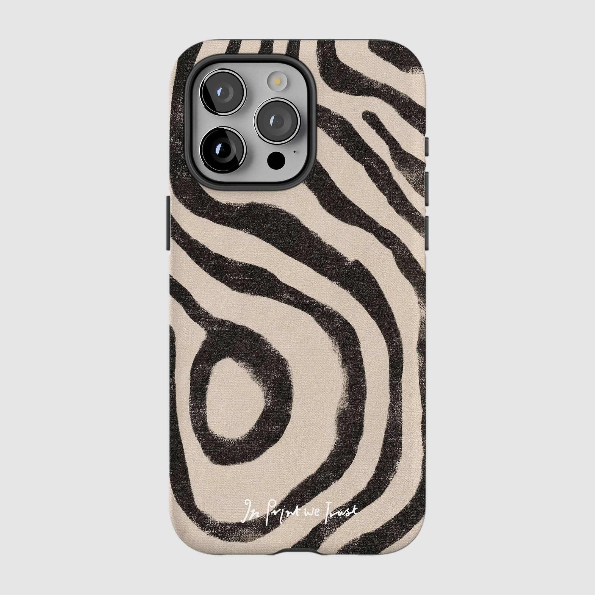 zebra tough iPhone case - In Print We Trust