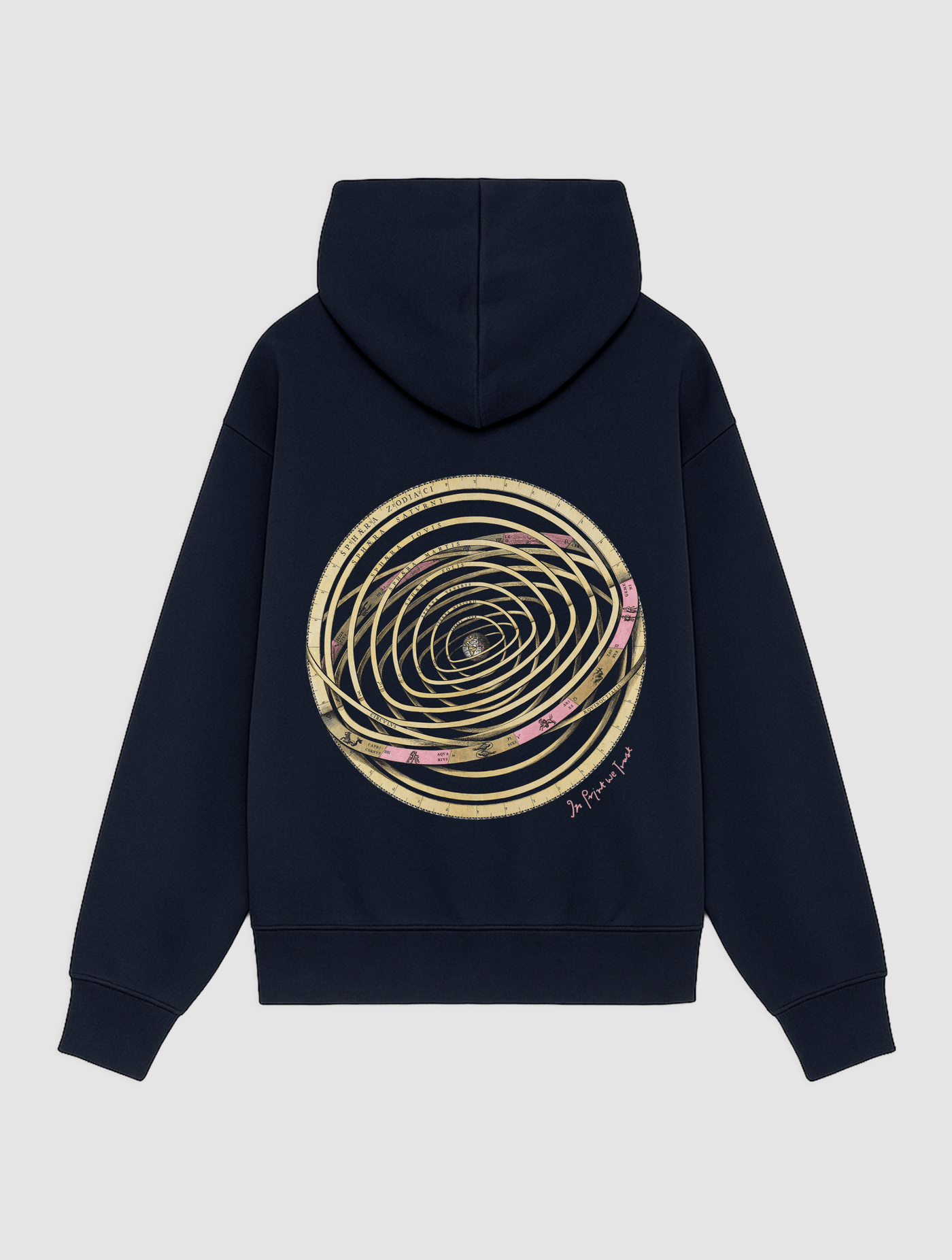 zodiac navy hoodie - In Print We Trust