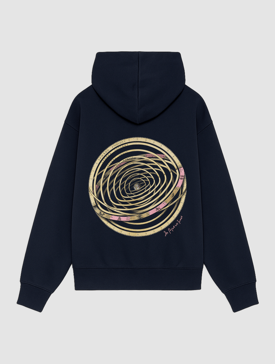 zodiac navy hoodie - In Print We Trust