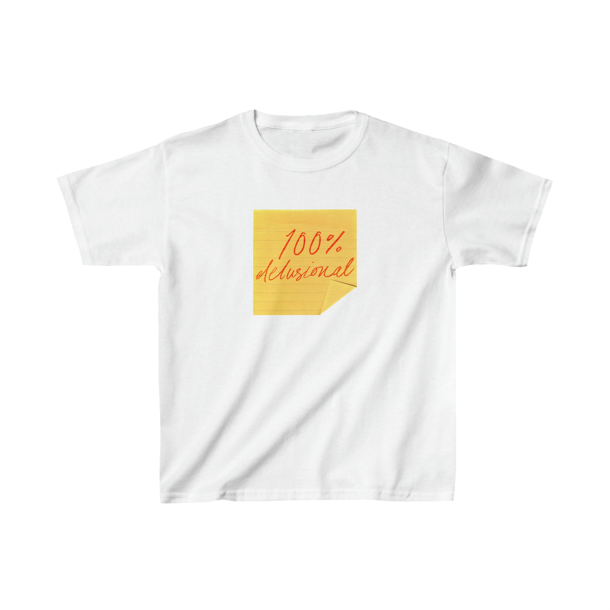 '100% delusional' baby tee - In Print We Trust