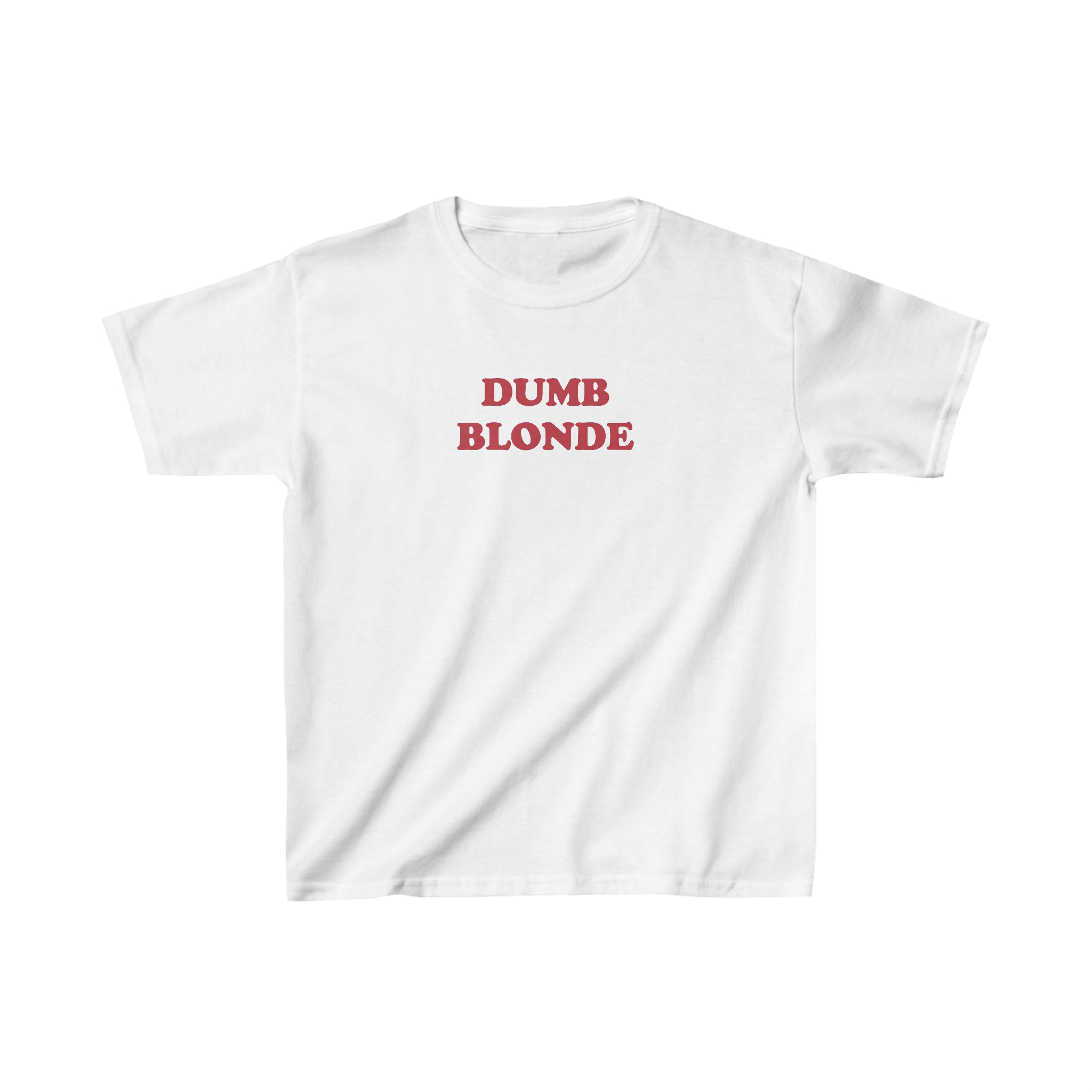 'Dumb Blonde' baby tee - In Print We Trust
