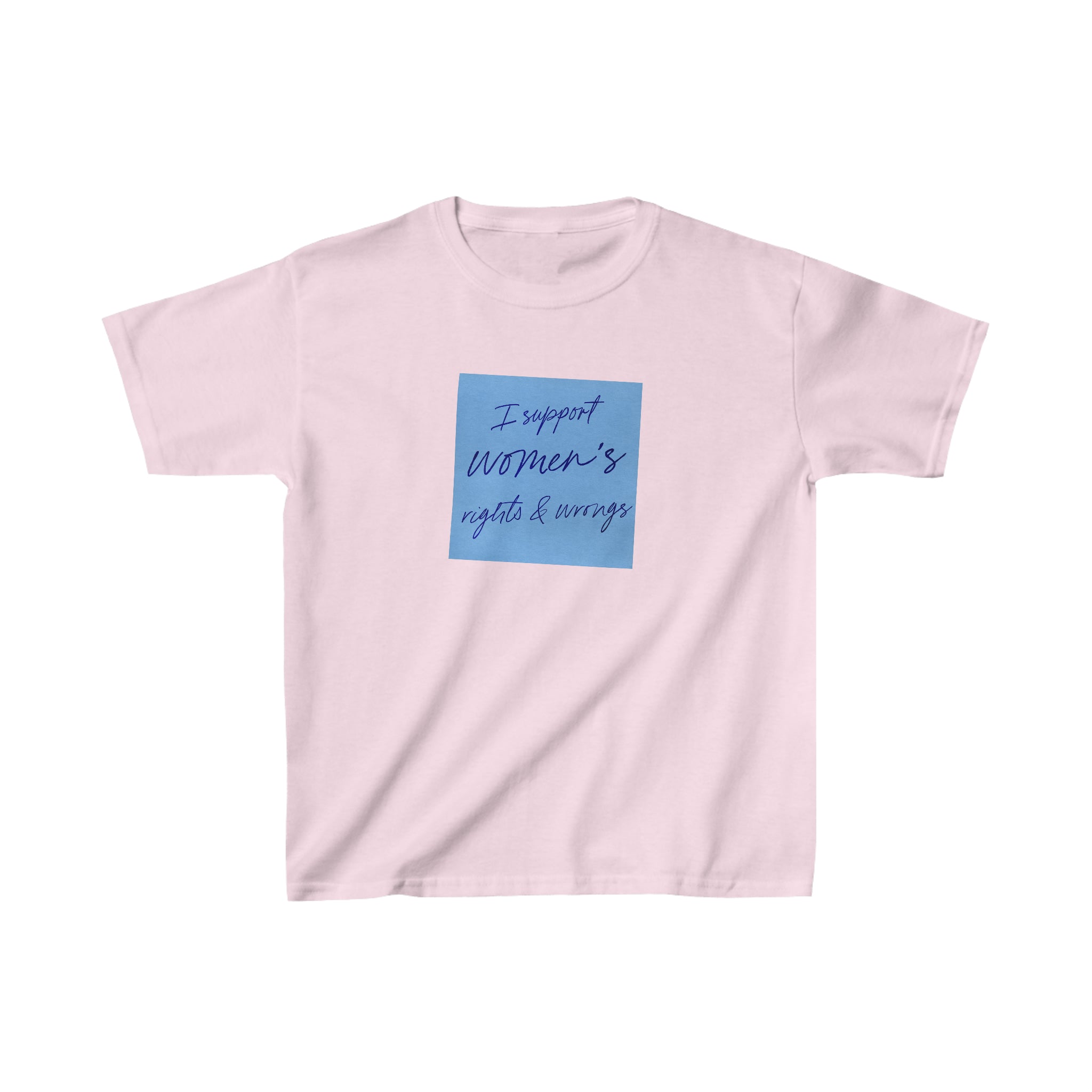 'I support women's rights & wrongs' baby tee